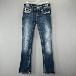 Vigoss Blue Denim Jeans The Chelsea Slim Boot Cut Low Rise